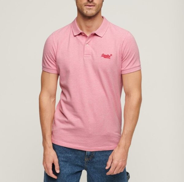 SUPERDRY CLASSIC PIQUE POLO ΜΠΛΟΥΖΑ ΑΝΔΡΙΚΟ | PINK