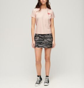 SUPERDRY SPORT LUXE GRAPHIC FITTED TEE | PINK