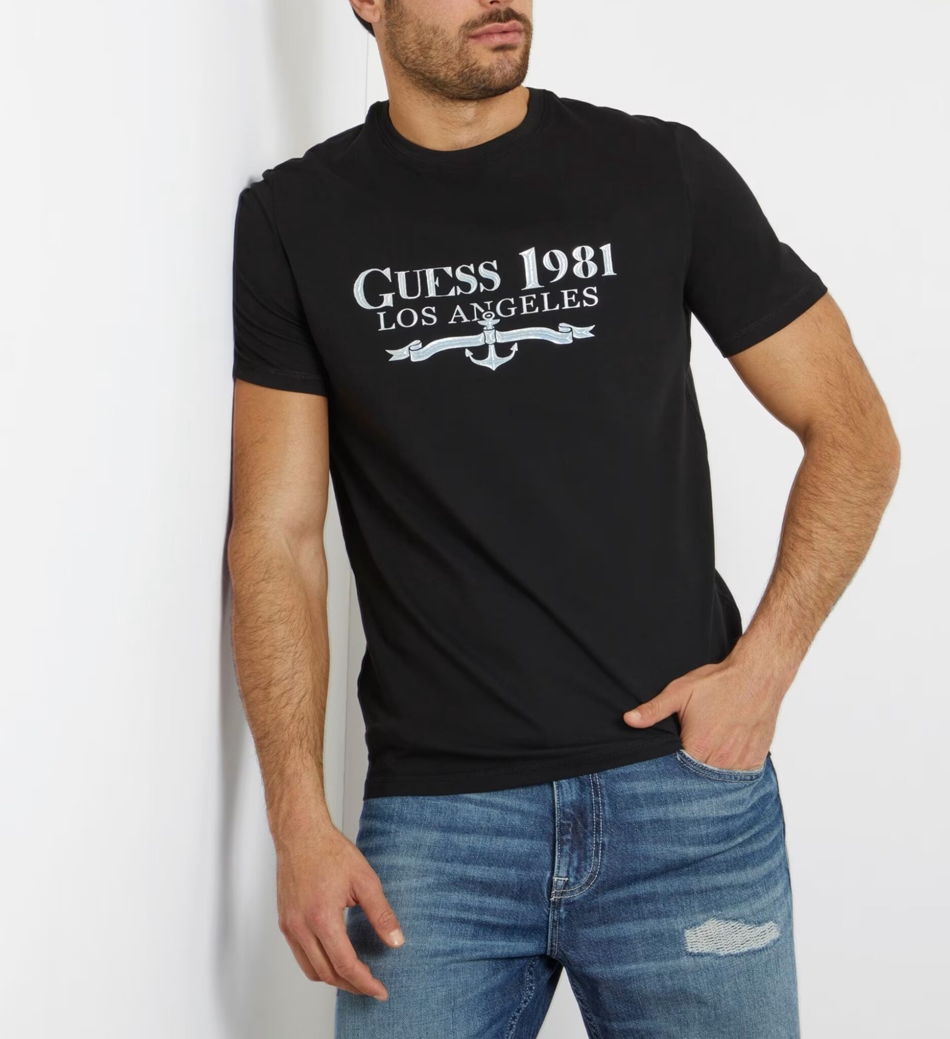 GUESS SS CN GUESS 1981 TRIANGLE TEE ΜΠΛΟΥΖΑ ΑΝΔΡΙΚΟ | WHITE