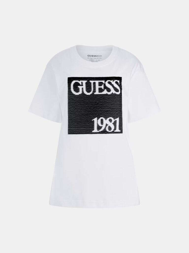 GUESS SS CN GUESS BEADS TEE ΜΠΛΟΥΖΑ ΓΥΝΑΙΚΕΙΟ | WHITE