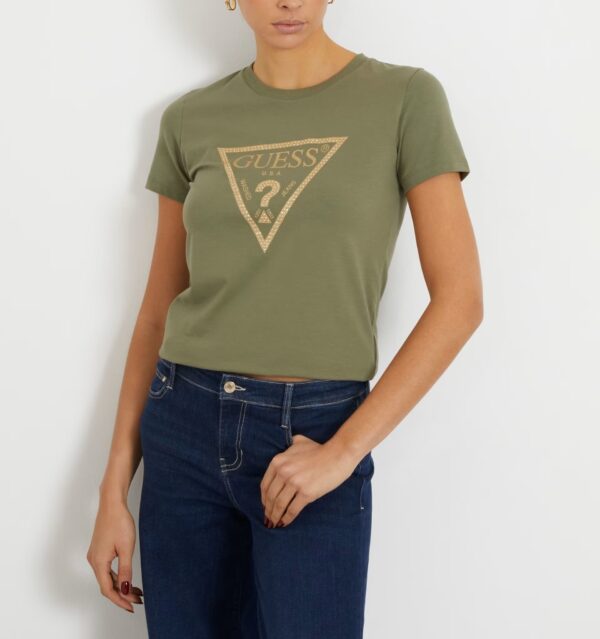 GUESS SS CN GOLD TRIANGLE TEE ΜΠΛΟΥΖΑ  ΓΥΝΑΙΚΕΙΟ | OLIVE
