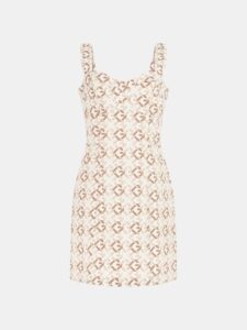 GUESS SL BEATRICE STRUCTURED DRESS ΦΟΡΕΜΑ ΓΥΝΑΙΚΕΙΟ | SAND