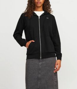 JJXX JXABBIE RLX LS EVERY ZIP HOOD SWT NOOS | BLACK