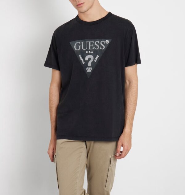 GUESS SS CN TREATED TRIANGLE TEE ΜΠΛΟΥΖΑ ΑΝΔΡΙΚΟ | BLACK