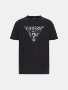 GUESS SS CN TREATED TRIANGLE TEE ΜΠΛΟΥΖΑ ΑΝΔΡΙΚΟ | BLACK