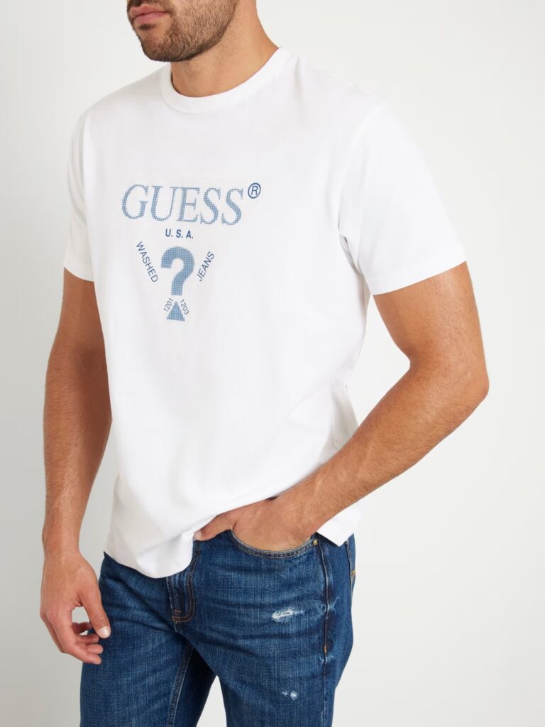 GUESS SS CN TREATED TRIANGLE TEE ΜΠΛΟΥΖΑ ΑΝΔΡΙΚΟ | WHITE