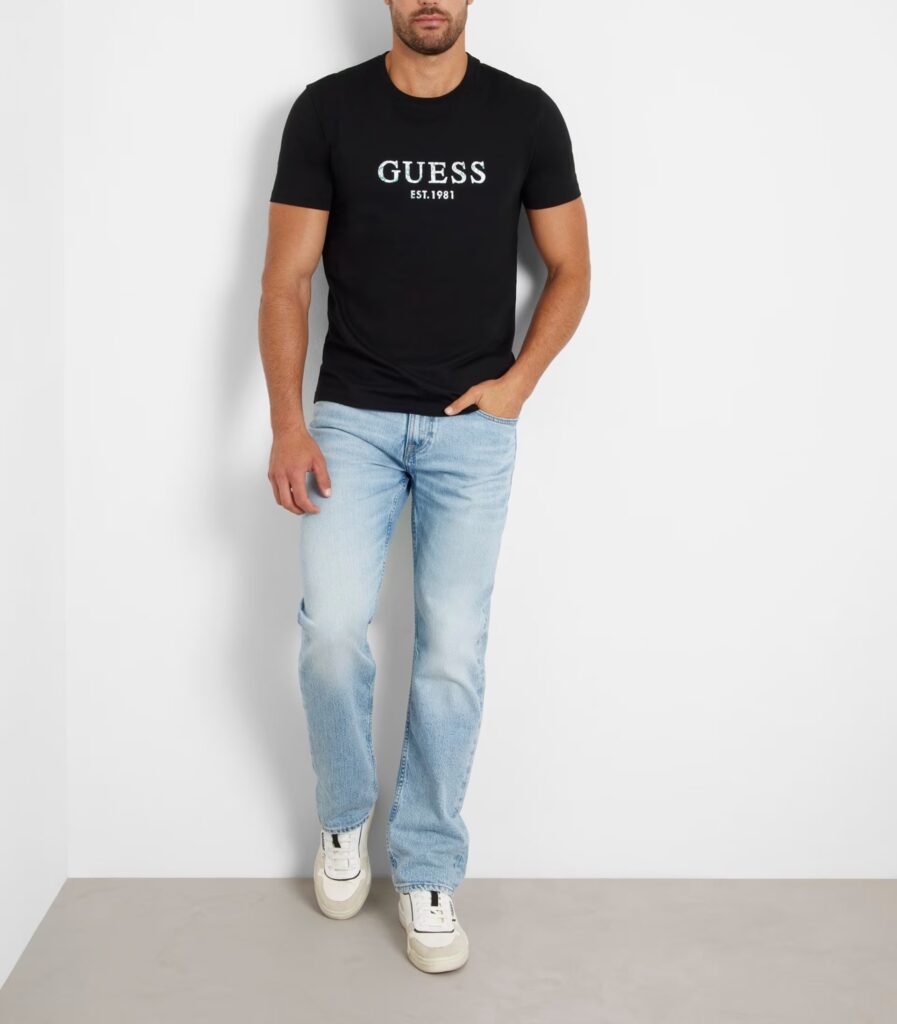 GUESS SS CN GUESS IRIDESCENT TEE ΜΠΛΟΥΖΑ ΑΝΔΡΙΚΟ | BLACK