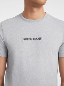 GUESS JEANS SS CN SLIM LOGO E ΜΠΛΟΥΖΑ ΑΝΔΡΙΚΟ | GREY