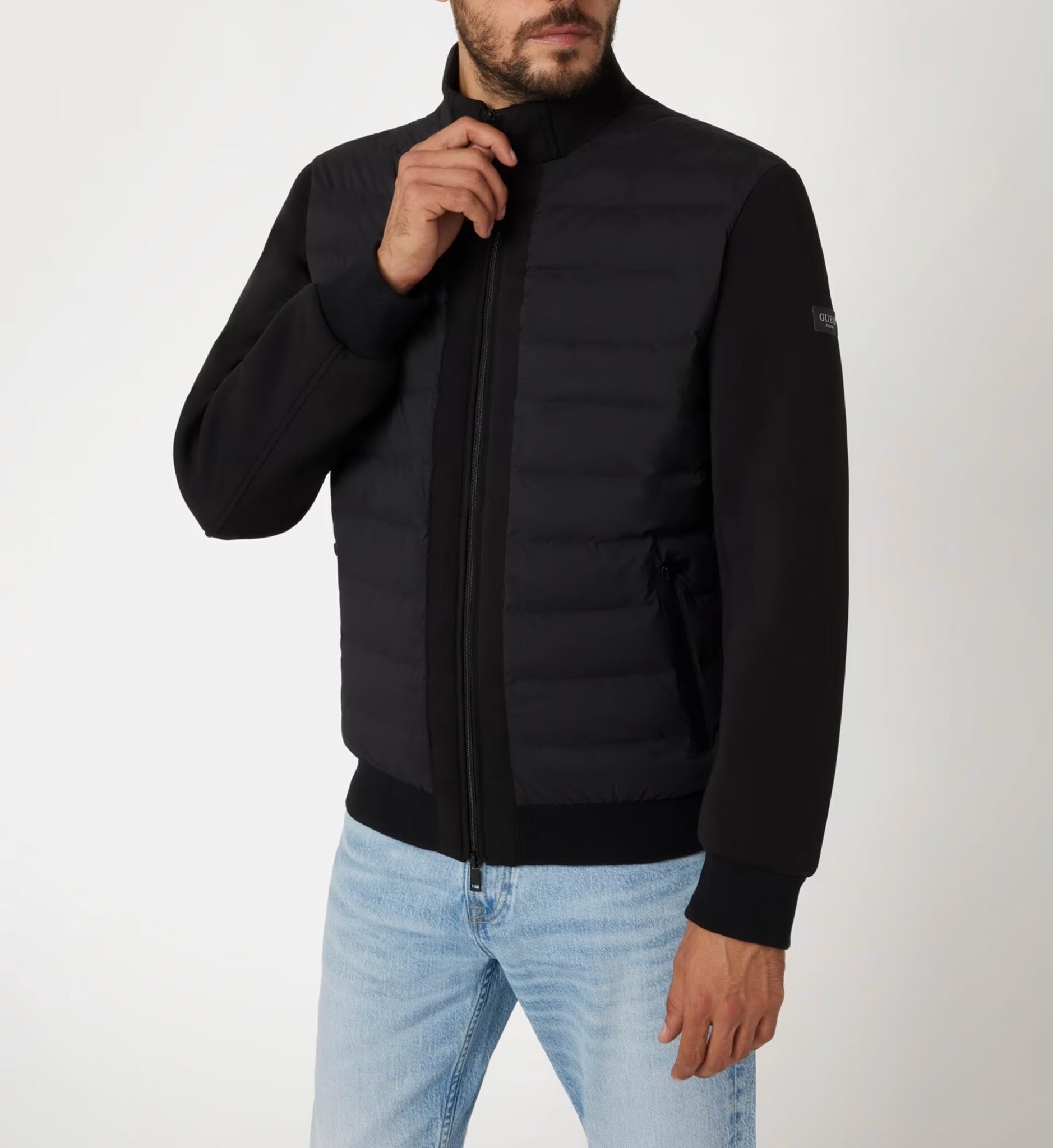 GUESS QUILTED JACKET ΜΠΟΥΦΑΝ ΑΝΔΡΙΚΟ | BLACK