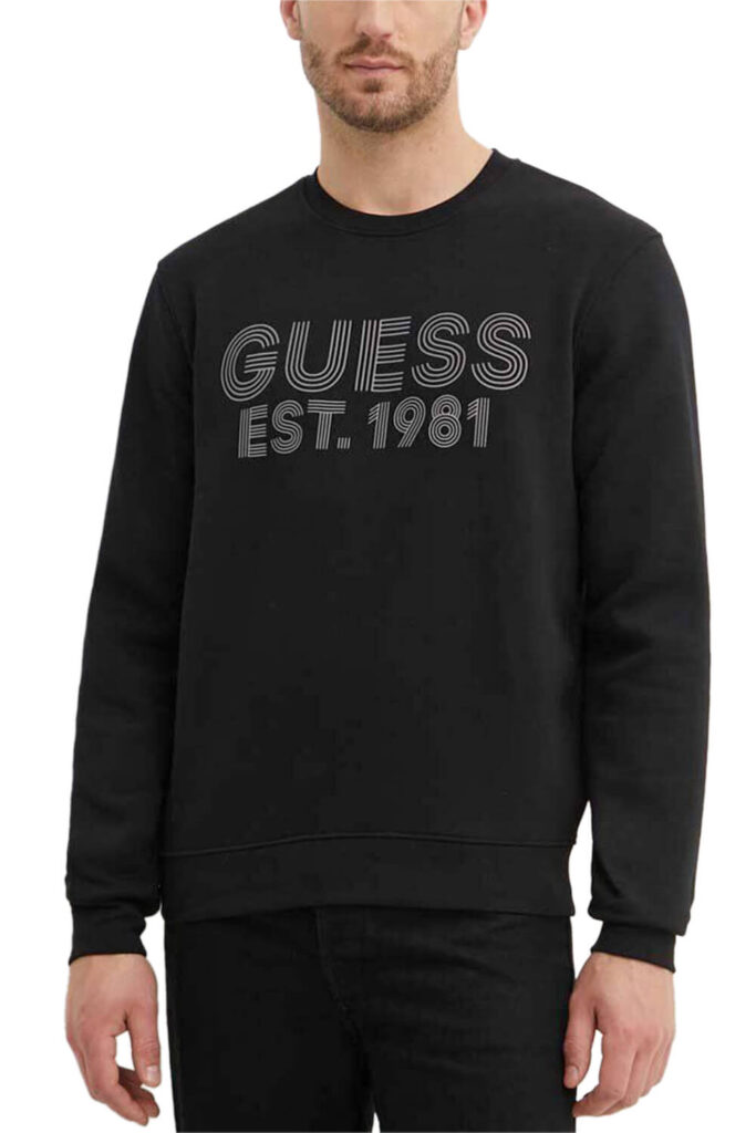 GUESS BEAU CN SWEATSHIRT ΦΟΥΤΕΡ ΑΝΔΡΙΚΟ | BLACK