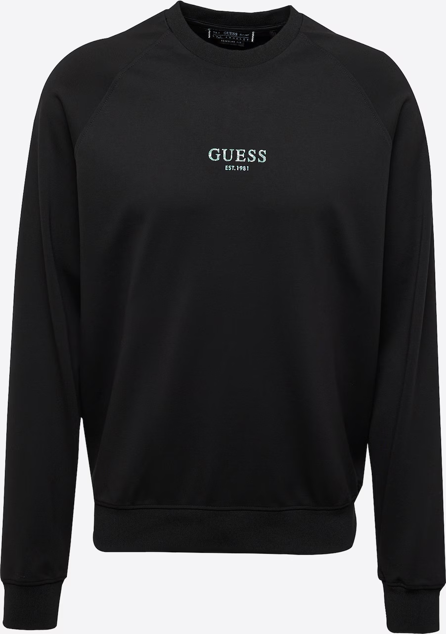 GUESS ATH EMIS FULL ZIP SWATSH COTTON-POLY RECYCLED ΦΟΥΤΕΡ | BLACK