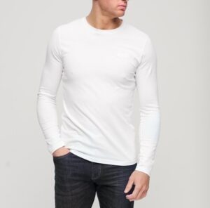 SUPERDRY ESSENTIAL LOGO LONG SLEEVE TOP | WHITE