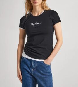 PEPE JEANS NEW VIRGINIA SS N ΜΠΛΟΥΖΑ ΓΥΝΑΙΚΕΙΟ | BLACK