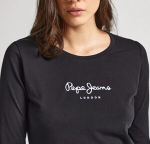 PEPE JEANS NOS NEW VIRGINIA LS N ΜΠΛΟΥΖΑ ΓΥΝΑΙΚΕΙΟ | BLACK