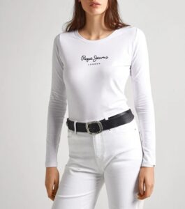 PEPE JEANS NOS NEW VIRGINIA LS N ΜΠΛΟΥΖΑ ΓΥΝΑΙΚΕΙΟ | WHITE