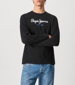 PEPE JEANS EGGO LONG ΜΠΛΟΥΖΑ ΑΝΔΡΙΚΟ | BLACK