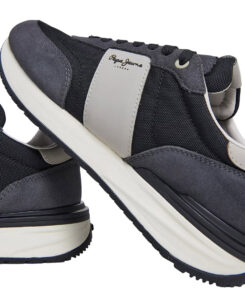 PEPE JEANS SH BUSTER SUPRA M FASHION SNEAKERS ΠΑΠΟΥΤΣΙ ΑΝΔΡΙΚΟ | BLACK