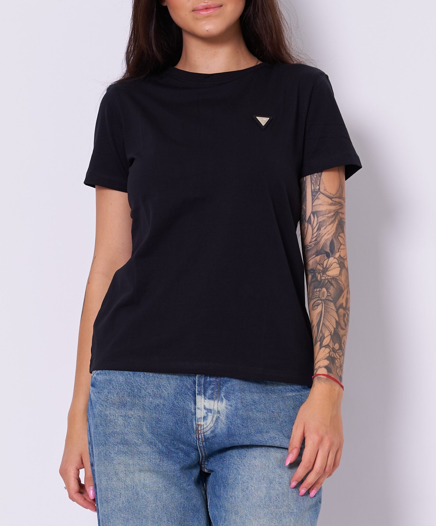 GUESS JEANS GJ SS CN BOXY MINI T – 160GSM ΜΠΛΟΥΖΑ ΓΥΝΑΙΚΕΙΑ | BLACK