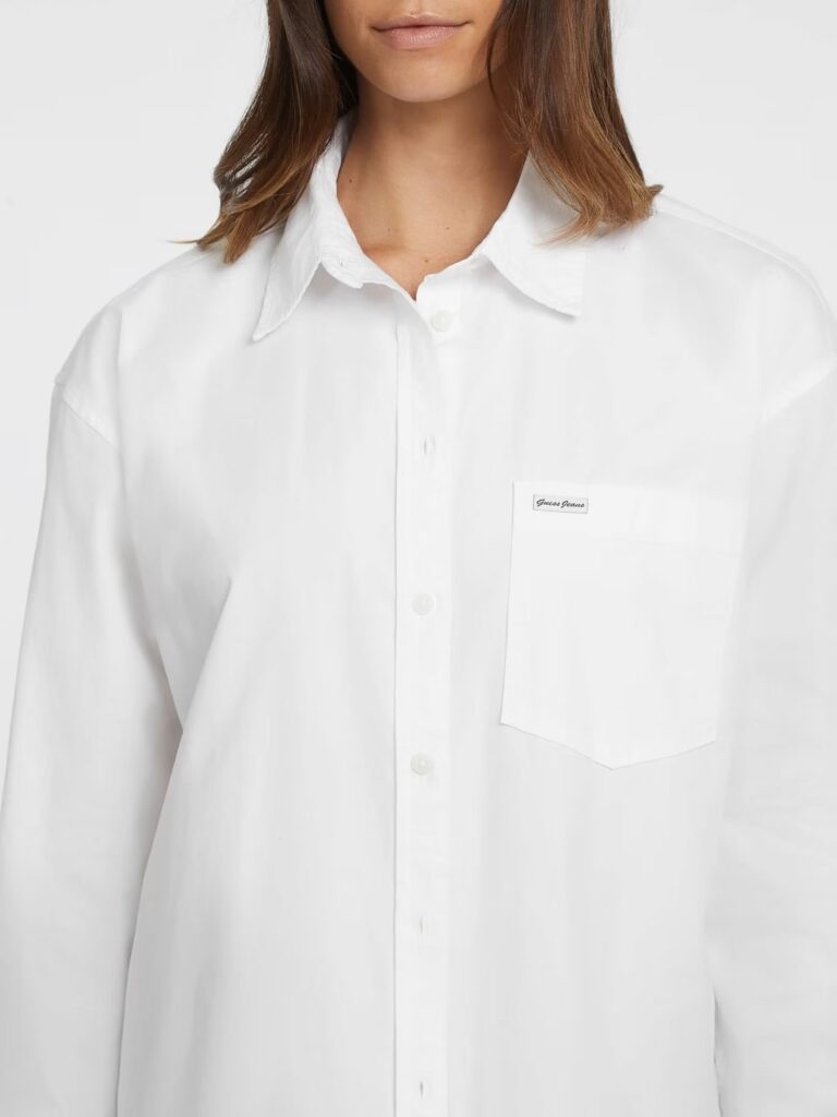 GUESS JEANS LS OS POCKET SHIRT ΓΥΝΑΙΚΕΙΟ | WHITE