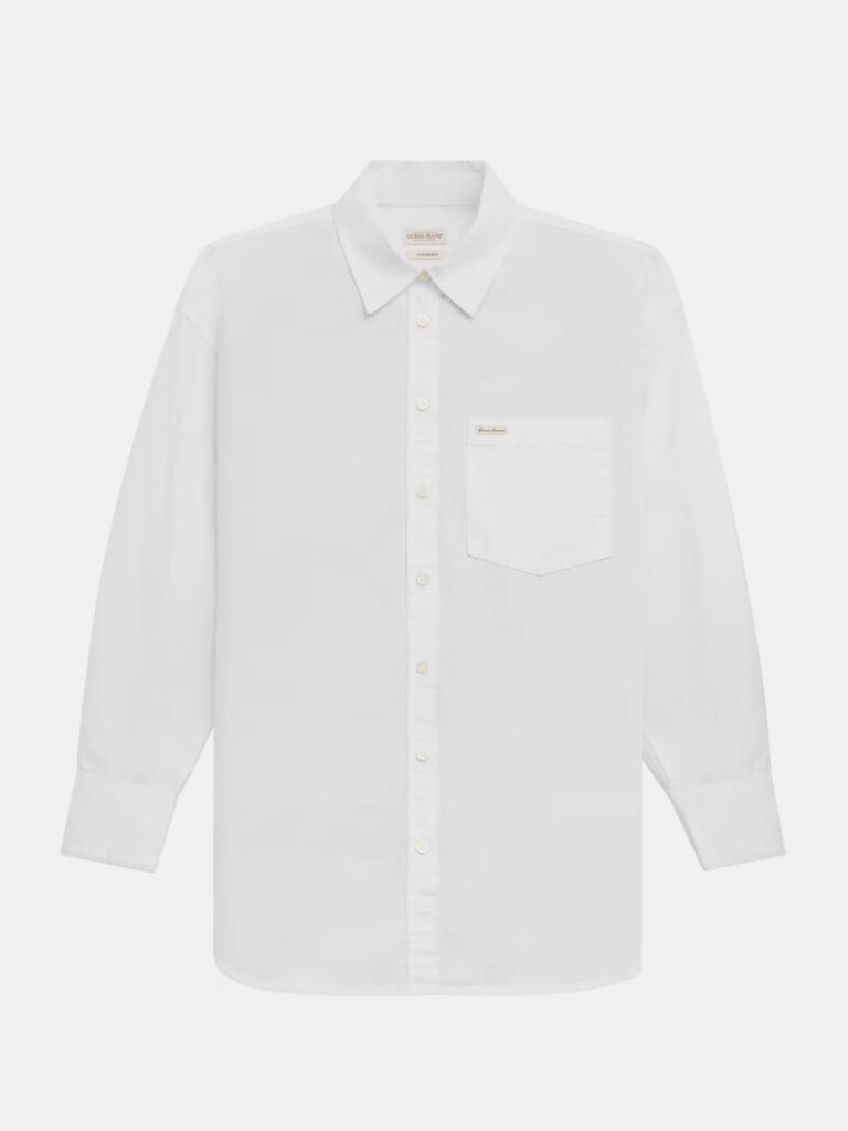 GUESS JEANS LS OS POCKET SHIRT ΓΥΝΑΙΚΕΙΟ | WHITE