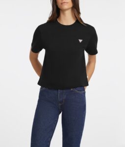 GUESS JEANS GJ SS CN BOXY MINI T – 160GSM ΜΠΛΟΥΖΑ ΓΥΝΑΙΚΕΙΑ | BLACK