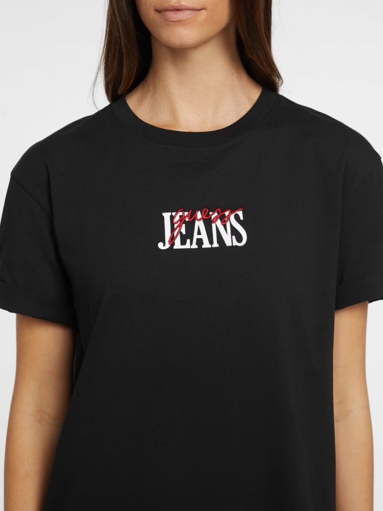 GUESS JEANS GJ SS CN OS GUESS J EMB TEE ΜΠΛΟΥΖΑ ΓΥΝΑΙΚΕΙΟ | BLACK