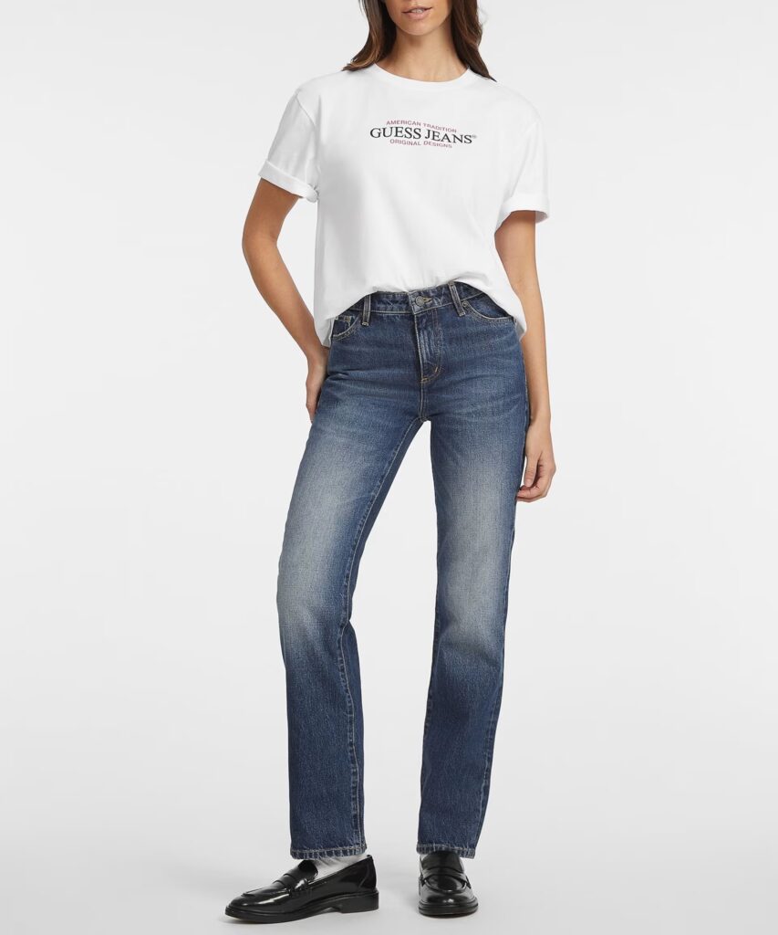 GUESS JEANS GJ SS CN OS ICONIC T-SHIRT ΜΠΛΟΥΖΑ ΓΥΝΑΙΚΕΙΑ | WHITE