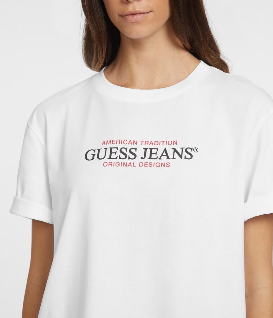 GUESS JEANS GJ SS CN OS ICONIC T-SHIRT ΜΠΛΟΥΖΑ ΓΥΝΑΙΚΕΙΑ | WHITE