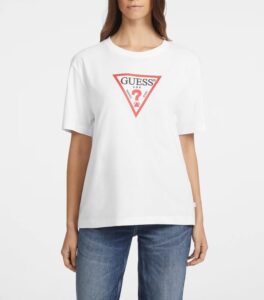 GUESS JEANS GJ SS CN OS ICONIC T-SHIRT ΓΥΝΑΙΚΕΙΟ | WHITE