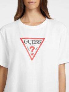 GUESS JEANS GJ SS CN OS ICONIC T-SHIRT ΓΥΝΑΙΚΕΙΟ | WHITE