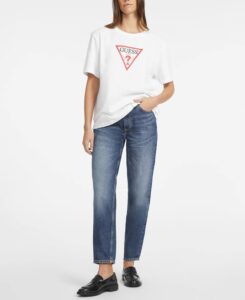 GUESS JEANS GJ SS CN OS ICONIC T-SHIRT ΓΥΝΑΙΚΕΙΟ | WHITE