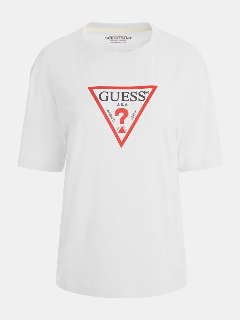 GUESS JEANS GJ SS CN OS ICONIC T-SHIRT ΓΥΝΑΙΚΕΙΟ | WHITE