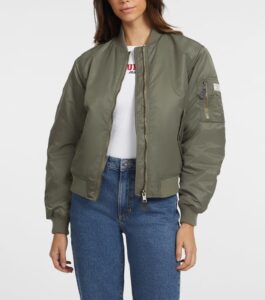 GUESS JEANS GJ BOMBER JKT ΜΠΟΥΦΑΝ ΓΥΝΑΙΚΕΙΟ | LIGHT OLIVE