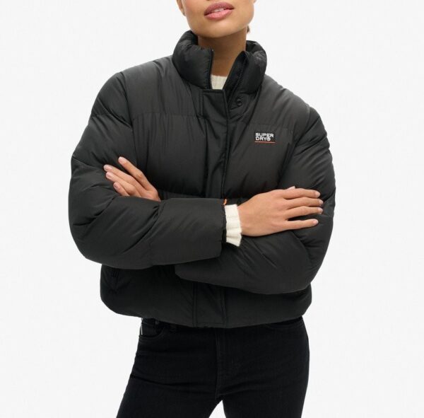 SUPERDRY SPORTS PUFFER CROPPED JACKET ΜΠΟΥΦΑΝ ΓΥΝΑΙΚΕΙΟ | BLACK