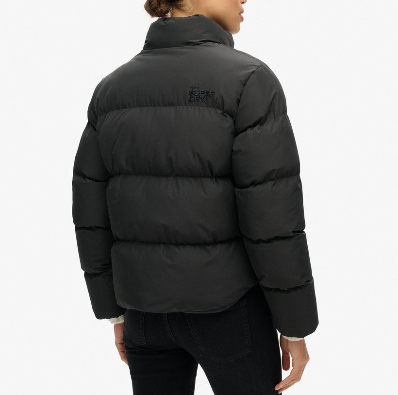 SUPERDRY SPORTS PUFFER CROPPED JACKET ΜΠΟΥΦΑΝ ΓΥΝΑΙΚΕΙΟ | BLACK