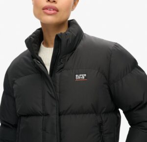 SUPERDRY SPORTS PUFFER CROPPED JACKET ΜΠΟΥΦΑΝ ΓΥΝΑΙΚΕΙΟ | BLACK