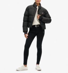 SUPERDRY SPORTS PUFFER CROPPED JACKET ΜΠΟΥΦΑΝ ΓΥΝΑΙΚΕΙΟ | BLACK