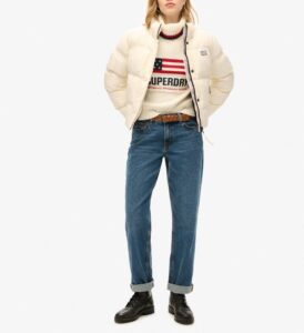 SUPERDRY SPORTS PUFFER CROPPED JACKET ΜΠΟΥΦΑΝ ΓΥΝΑΙΚΕΙΟ | OFF WHITE