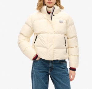 SUPERDRY SPORTS PUFFER CROPPED JACKET ΜΠΟΥΦΑΝ ΓΥΝΑΙΚΕΙΟ | OFF WHITE