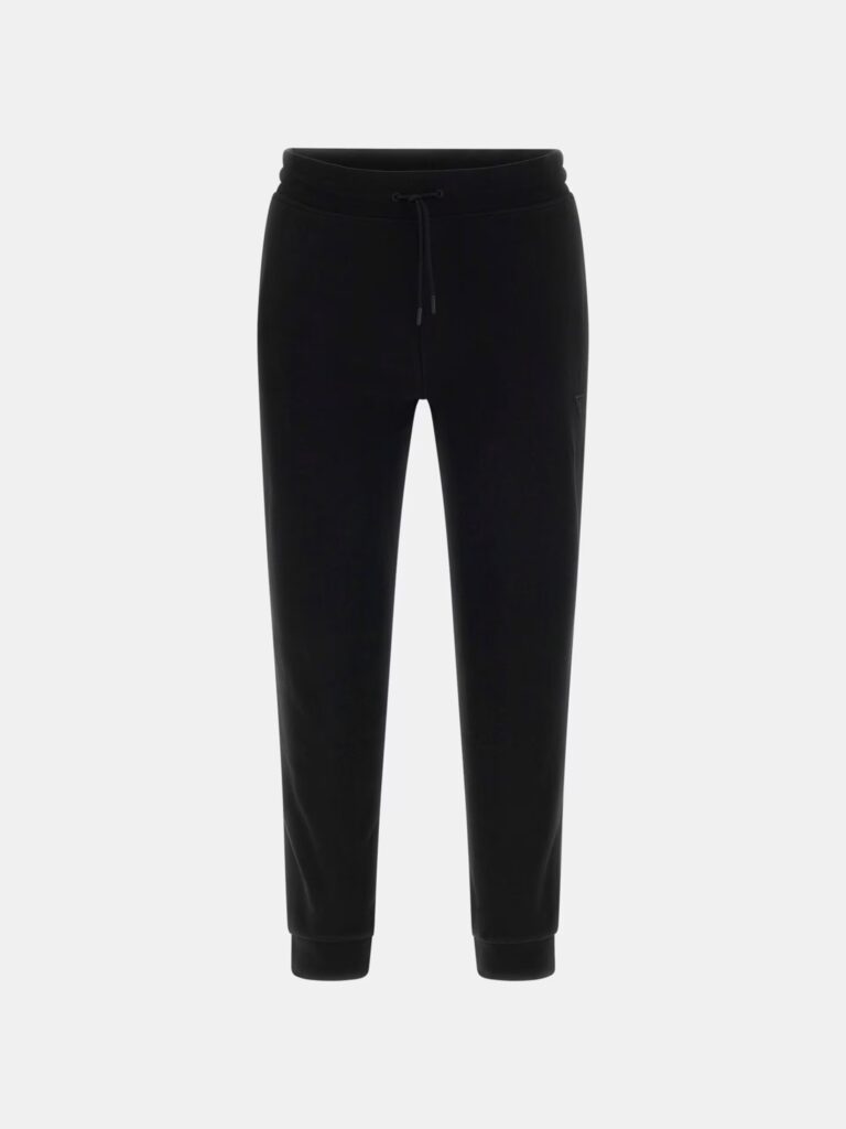 GUESS ATH ALDWIN LONG PANT COTTON -POLY RECYCLED ΠΑΝΤΕΛΟΝΙ | BLACK