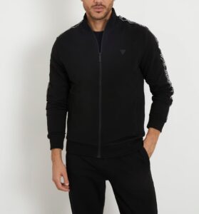 GUESS ATH FULL ZIP NEW ARLO SW ΦΟΥΤΕΡ ΑΝΔΡΙΚΟ | BLACK