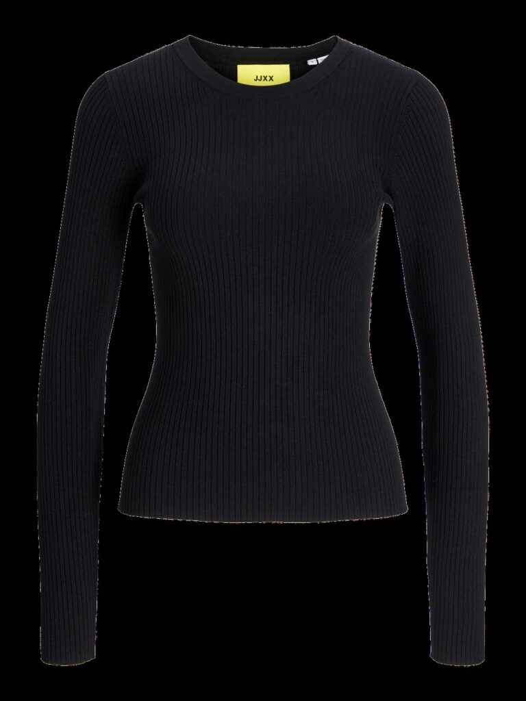 JJXX JXJODI TIGHT CREW NECK KNIT NOOS | BLACK