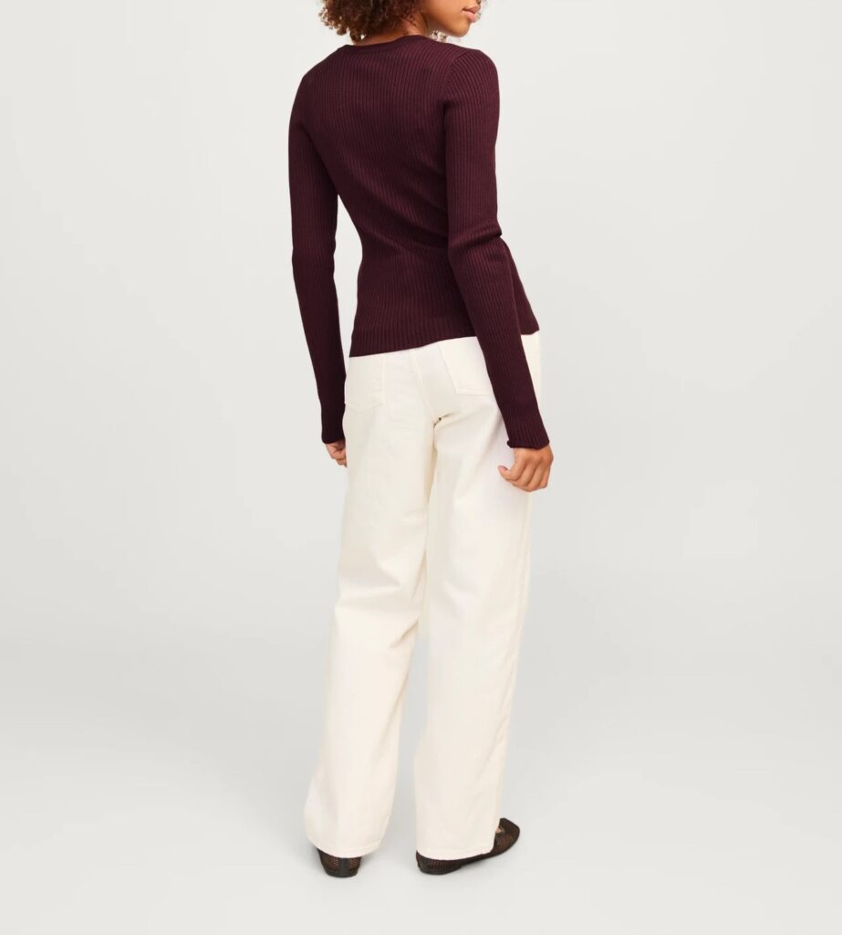 JJXX JXJODI TIGHT CREW NECK KNIT NOOS | BRICK