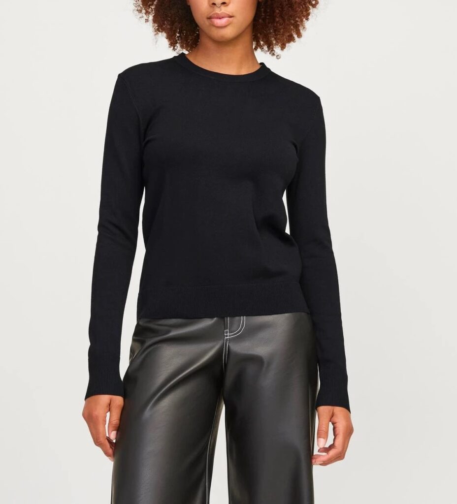 JJXX JXCARA COMFY CREW NECK KNIT NOOS | BLACK