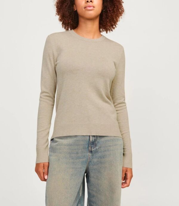 JJXX JXCARA COMFY CREW NECK KNIT NOOS | LIGHT GREY