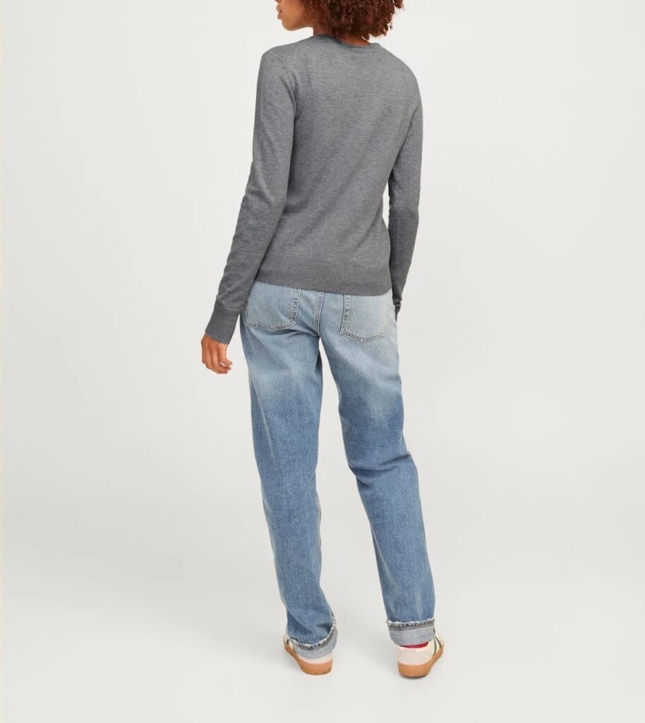 JJXX JXCARA COMFY CREW NECK KNIT NOOS | GREY