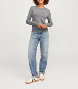 JJXX JXCARA COMFY CREW NECK KNIT NOOS | GREY