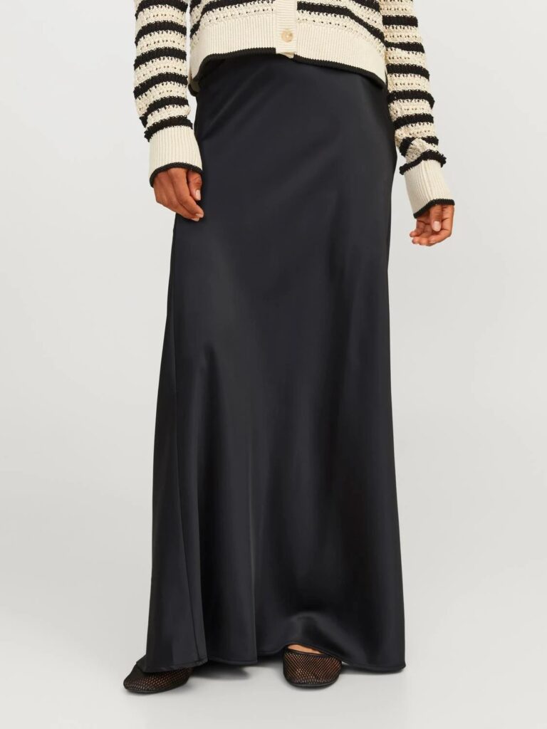 JJXX JXEVA SATIN MAXI SKIRT WVN | BLACK