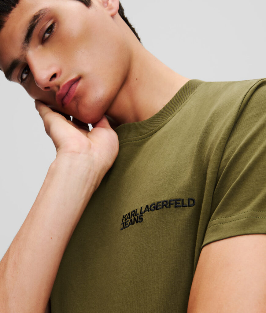 KARL LAGERFELD  JEANS KLJ SLIM SSLV TEE | KHAKI