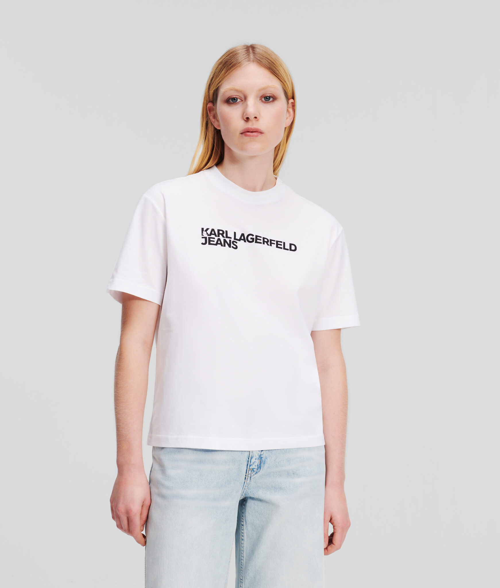 KARL LAGERFELD  JEANS KLJ SLIM FIT TEE | WHITE